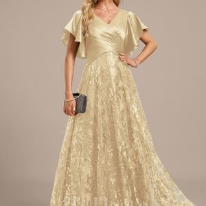 JJs House Gold Maxi Dress